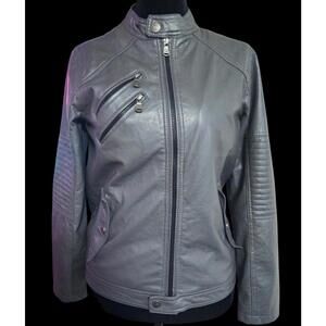 Grey Urban Republic Boys Faux Leather Jacket Size XL(18-20) NWOT